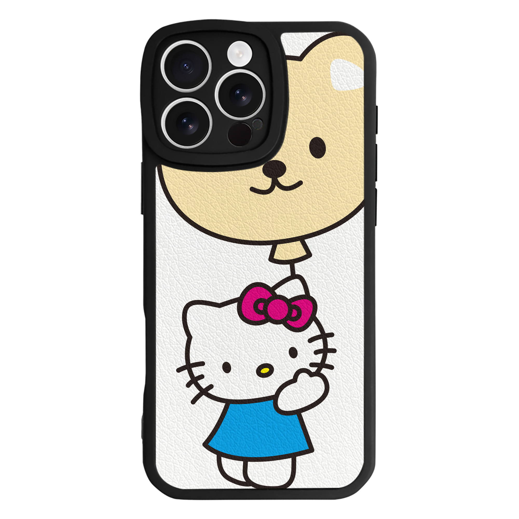 （画像用） Hello Kitty ハローキティ 【iPhone 16シリーズ対応】シリコンスマホケース（レザー調） 材質：シリコン